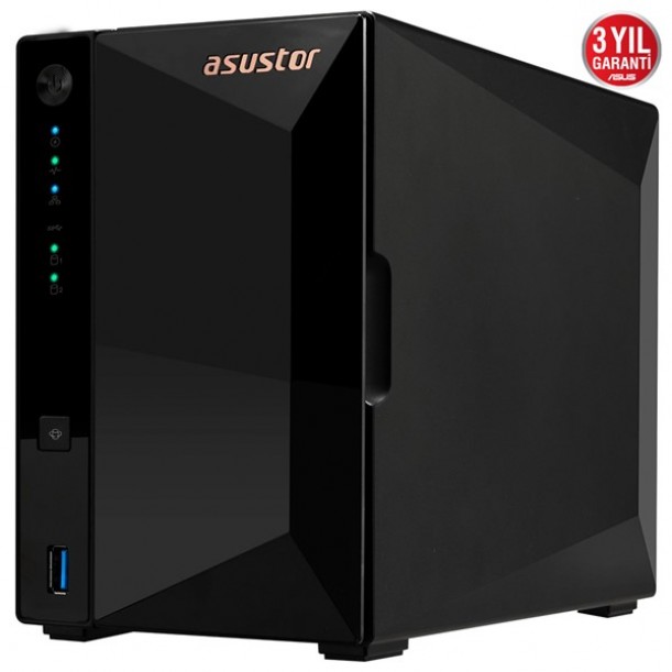 ASUSTOR AS3302T REALTEK QC 2 GB RAM- 2-diskli Nas Server (Disksiz)