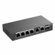 RUIJIE 4port RG-ES206GS-P GIGABIT 1-Uplınk 1-SFP 54W FULL POE Cloud Yonetılebılır Desktop Swıtch