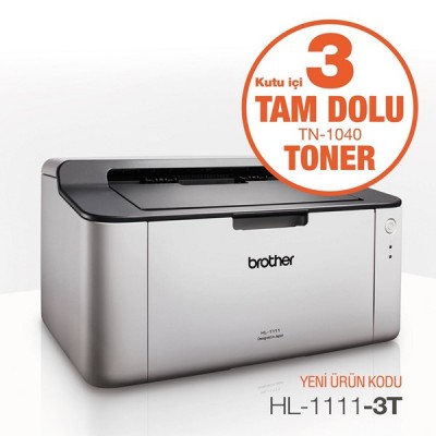 BROTHER HL-1111-3T A4 Siyah Laser Yazıcı USB 2.0 Demo+2Tonerli