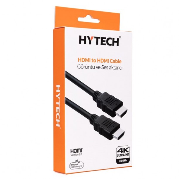 Hytech HY-XHD01 HDMI TO HDMI 1.5m Sinema 4K (4096*2160) Görüntü ve Ses Aktarıcı Kablo