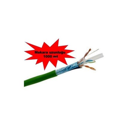 CORNING VOL6FL41000 CAT6 F-UTP 1000 Metre 450 MHz Network Kablosu Yeşil Lszh