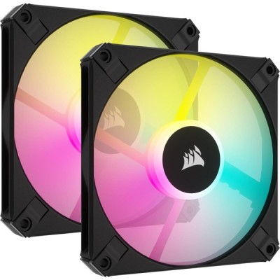 CORSAIR AF120 CO-9050163-WW ARgb Slım 120Mm Pwm Akışkan Dinamik Rulmanlı Fan - Siyah 2-li Paket