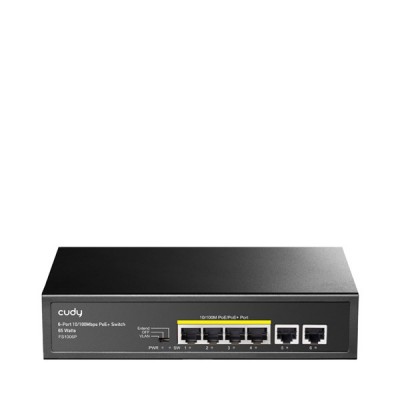 CUDY FS1006P 6 Port 10/100 60w 4port PoE Yönetilemez Switch