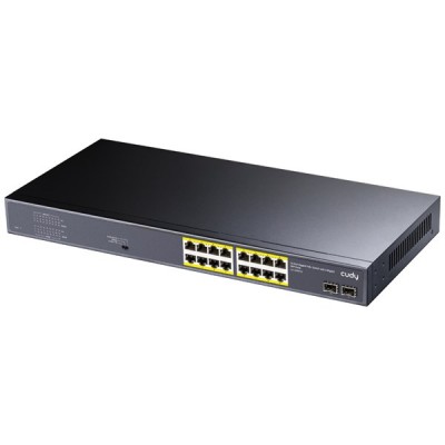 CUDY GS1020PS2 16 Port Gigabit 2-SFP 200w Full PoE Yönetilemez  Switch