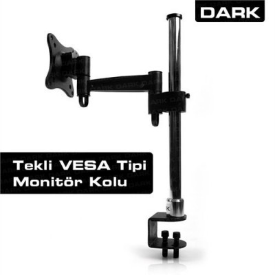 DARK 10/32" DK-AC-VM10 Hareketli Siyah 1 kollu Monitör Askı Aparatı