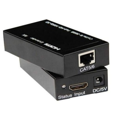 DARK 1port DK-HD-E601 1port HDMI (giriş) 1port Ethernet (Cat6) HDMI Repeater 60metre mesafeye kadar