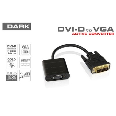 DARK DK-HD-ADVIDXVGA DVI-I (E)-VGA (D) Görüntü Adaptörü Siyah