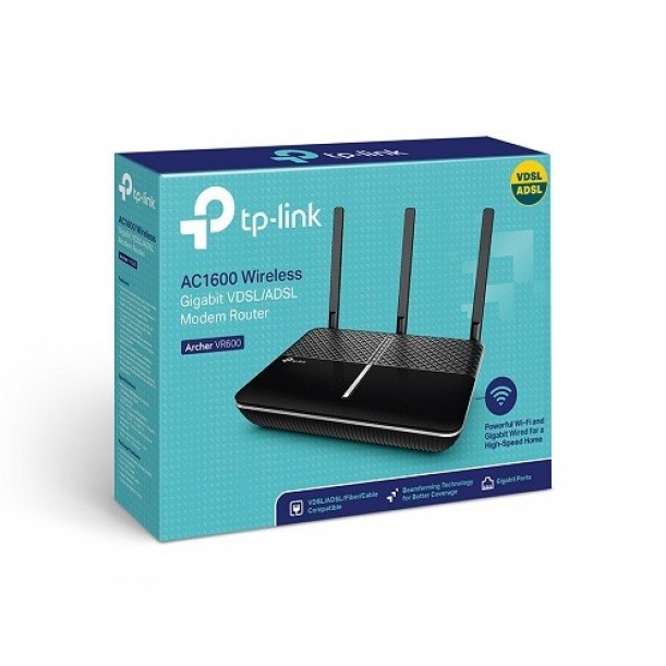 TP-LINK Archer VR600 1600mbps AC1600 Dual Band VDSL Fiber 3G-4G Modem Router