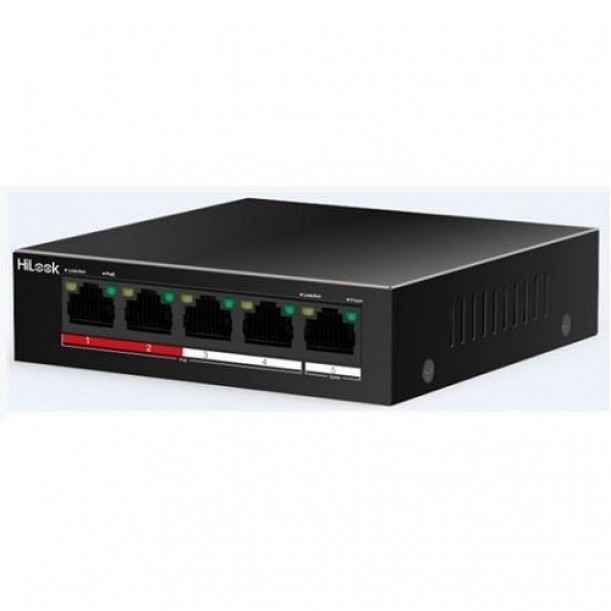 HILOOK 4port+1UPLINK 35w FULL PoE NS-0105P-35(B) 10/100 Yönetilemez Switch