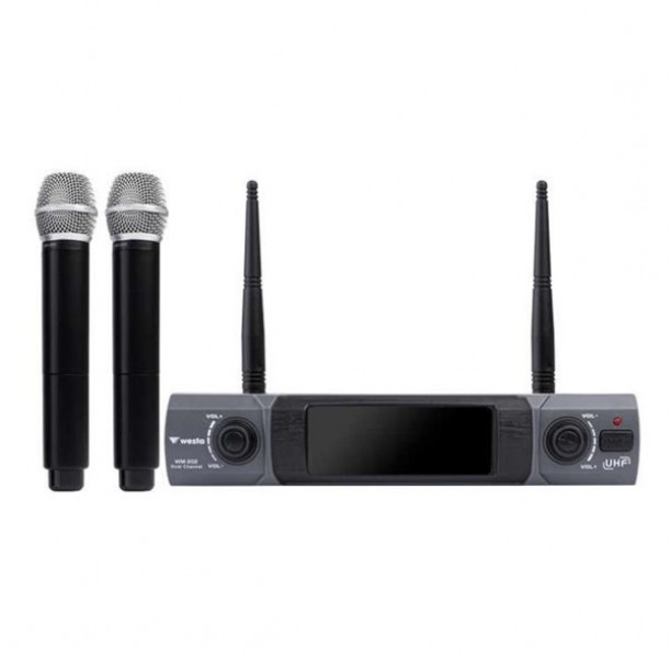 WESTA WM-202H 222209000213 1 Receiver + 2 Handheld Mikrofon Seti