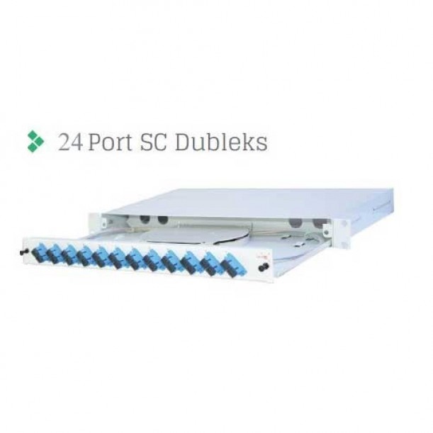 Erat R1u19kzscdx-24F 1U 19" 24 Fıberlı Full Set Sc Dx Rack Tipi Mm 50/125 Patch Panel