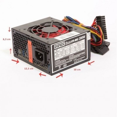 EVEREST 200W EPSM02 8cm Fanlı Micro Power Supply