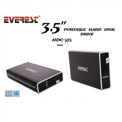 EVEREST 3.5" USB 2.0 HDC-575 Sata Harddisk Kutusu Siyah