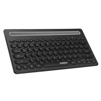 Everest KB-BT84 Siyah/Gri Bluetooth Ultra İnce+Şarjlı Q Mac/Win/Android/Ios Uyumlu Kablosuz klavye