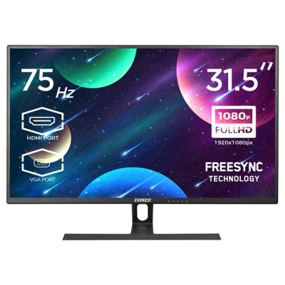 Everest M-835 31.5" 75Hz 5ms(GtoG) BOE IPS Freesync+HDR(FW) Full HD Siyah Flat PC Led Monitör