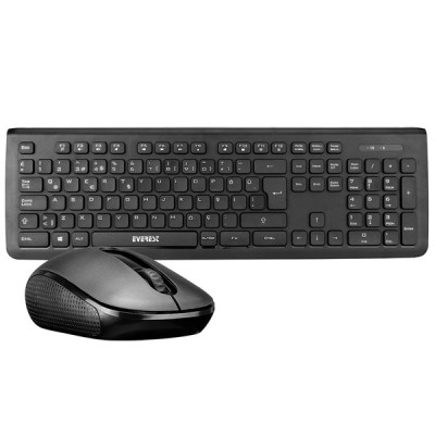 Everest PRESTY KM-62 Siyah Kablosuz Q Multimedia Klavye + Mouse Set