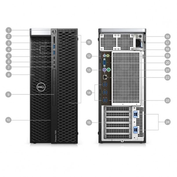 DELL T5820_W-2245_T1000 W-2245 3.9GHz 2x16gb 512gb M.2 PCIe W11 Pro 4gb T1000 İş İstasyonu