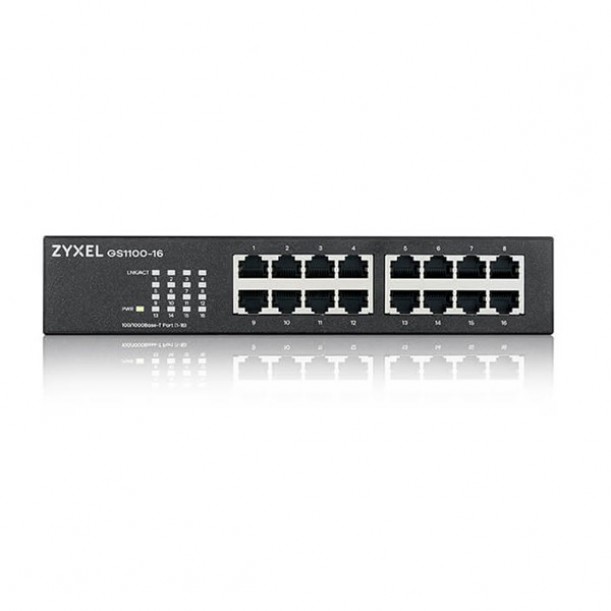 ZyXEL 16port GS1100-16 v3 GIGABIT Yönetilemez Switch Masaüstü