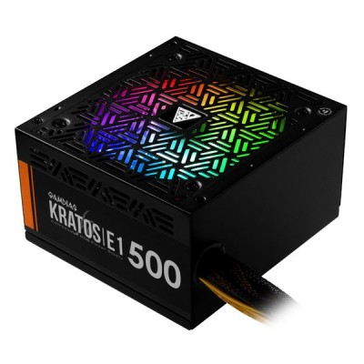 GAMDIAS 500W 80  KRATOS E1-500 12cm RGB Fanlı Power Supply