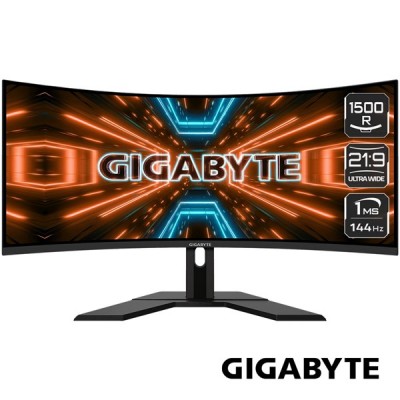 GIGABYTE 34" VA G34WQC A-EK 1MS 144Hz HDMI-DP Kavisli KVM GAMING Monitör (3440 X 1440)