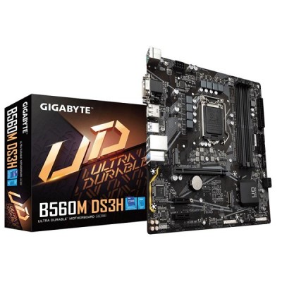 GIGABYTE B560M DS3H DDR4 M2 PCIe NVME HDMI DVI DP PCIe 16X v4.0 1200p v2 mATX