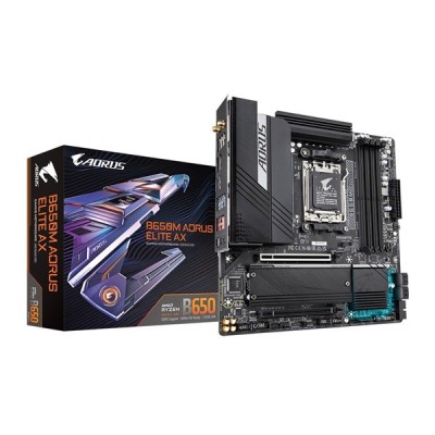 GIGABYTE B650M AORUS ELITE AX WIFI-6E DDR5 HDMI DP PCIe 16X v5.0 AM5 mATX