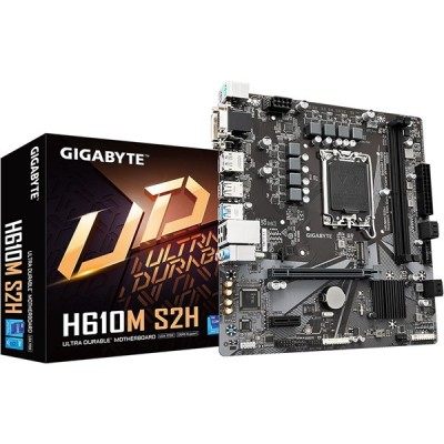 GIGABYTE H610M S2H DDR5 HDMI DVI DP PCIe 16X v4.0 1700p mATX