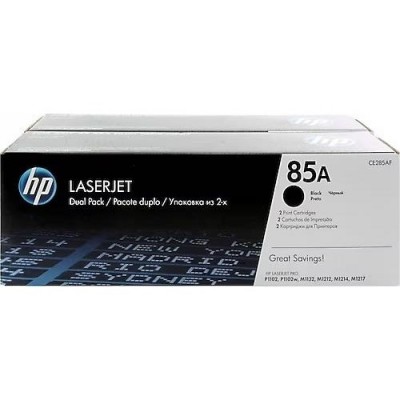 Hp Ce285af (85A) Sıyah Toner 1.600 Sayfa 2-li paket