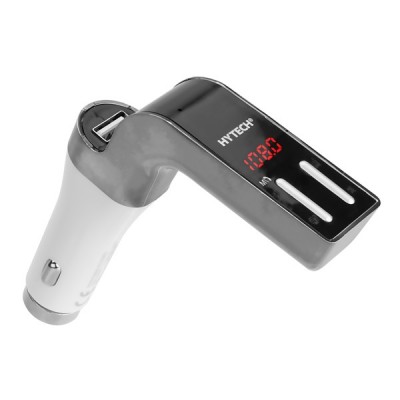 Hytech HY-XCB75 5V 2.1A Led Ekran USB+TF Desteği Gri Bluetooth Fm Transmitter