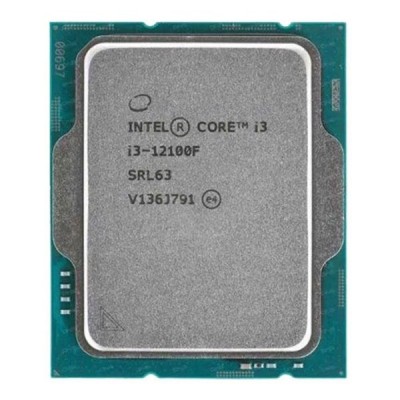 INTEL CORE i3 12100F 17MB 4çekirdekli VGA YOK 1700p 58w Kutusuz+Fansız