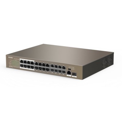 IP-COM 16port F1126P-24-250W 10/100 2-Uplınk-1-SFP 250W Full PoE Yonetilemez Rack Mount Switch