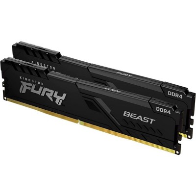 KINGSTON 16GB (2X 8GB) DDR4 2666MHZ CL16 DUAL KIT PC RAM FURY BEAT KF426C16BBK2-16