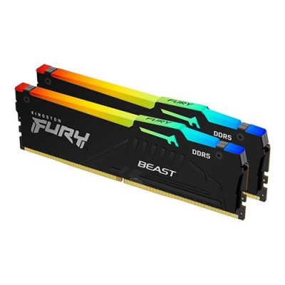 KINGSTON 16GB DDR5 6000MHZ CL40 RGB PC RAM FURY BEAST KF560C40BBAK2-16