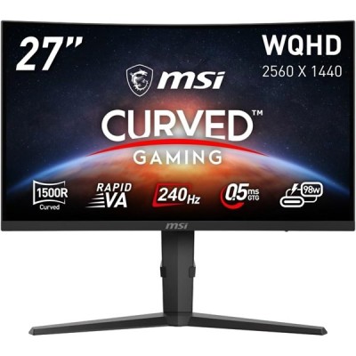 MSI 27" RAPID VA MPG 275CQRXF 0.5MS 240HZ HDMI-DP KAVISLI GAMING MONİTÖR 2560X1440