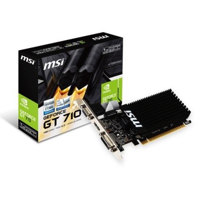 MSI GT710 1GB 1GD3H-LP DDR3 64bit HDMI DVI PCIe 16X v2.0 Fansız