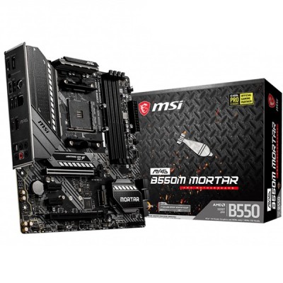 MSI MAG B550M MORTAR DDR4 M2 PCIe NVME HDMI DP PCIe 16X v4.0 AM4 mATX