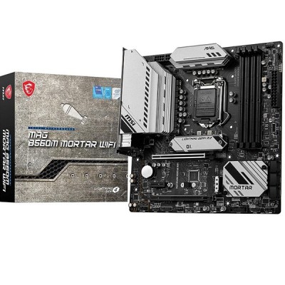 MSI MAG B560M MORTAR WIFI DDR4 M2 PCIe NVME HDMI DP PCIe 16X v4.0 1200p v2 mATX