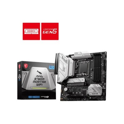 MSI MAG B760M MORTAR WIFI-6E DDR5 HDMI DP PCIe 16X v5.0 1700p mATX