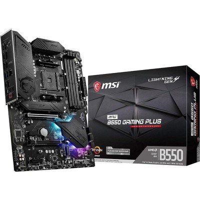 MSI MPG B550 GAMING PLUS DDR4 HDMI DP PCIe 16X v4.0 AM4 ATX Kutu Açık (Outlet)