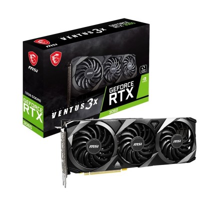 MSI RTX3060 12GB VENTUS 3X 12G GDDR6 192bit HDMI DP PCIe 16X v4.0