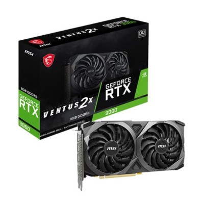 MSI RTX3060 8GB VENTUS 2X 8G OC GDDR6 192bit HDMI DP PCIe 16X v4.0