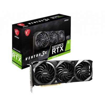 MSI RTX3060TI 8GB VENTUS 3X 8G OC LHR GDDR6 256bit HDMI DP PCIe 16X v4.0