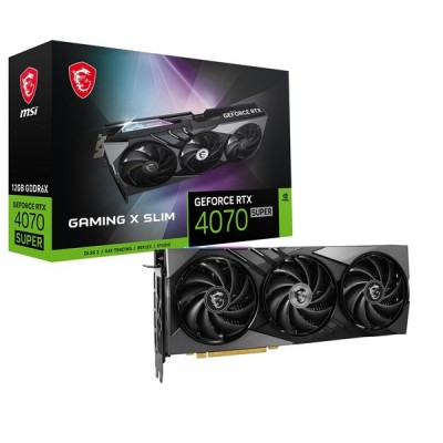 MSI RTX4070 SUPER 12GB 12G GAMING X SLIM GDDR6X 192bit HDMI DP PCIe 16X v4.0