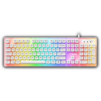 NORTH Paladin Q Trk RGB Ledli / Mekanik Hisli Beyaz Gaming Klavye