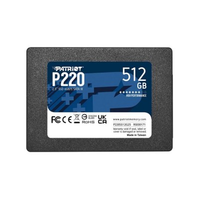 PATRIOT 512GB P220 P220S512G25 550-500MB/s SATA-3 SSD DİSK