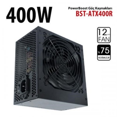 PowerBOOST 400W BST-ATX400R 12cm Fanlı Power Supply