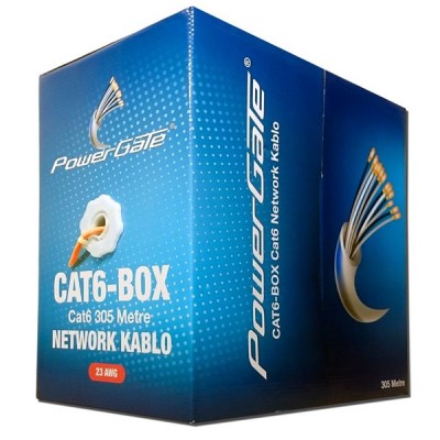 POWERGATE CAT6 Utp 23AWG Turuncu 305m Kablo CAT6-BOX-OR