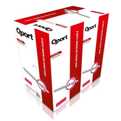 QPORT CAT6 Utp 23AWG Gri 305m Kablo Q-CAT6