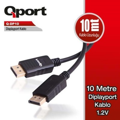 QPORT Q-DP10 10metre DP 1.2V KABLO