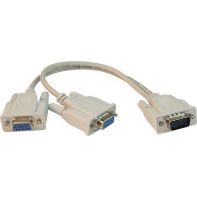 QPORT Q-V2V 0.15metre VGA (E) - 2-li VGA (D) Görüntü Kablosu Beyaz